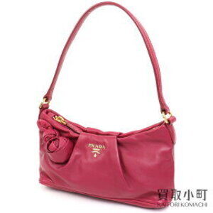 Prada Rose Pink Handbag Leather Bag Pouch Camera Case